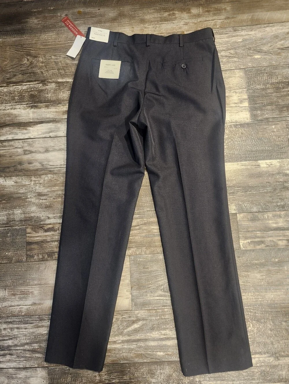 NWT Perry Ellis Portfolio Travel Luxe Modern Fit Dress Pants Black 34x32
